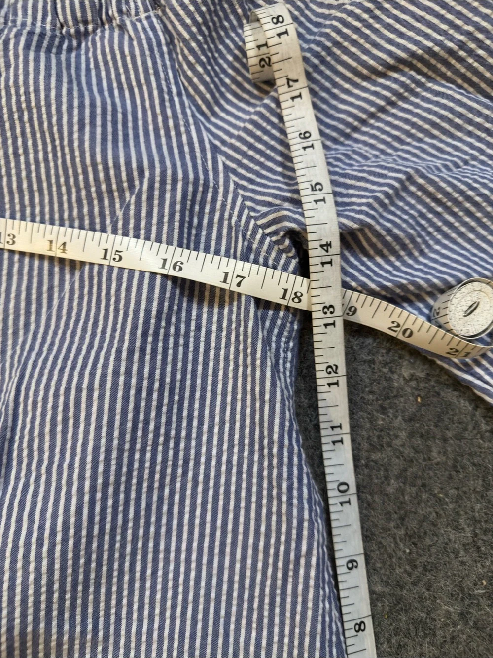 Vineyard Vines Blue White Striped Off-Shoulder Peasant Blouse Size 6